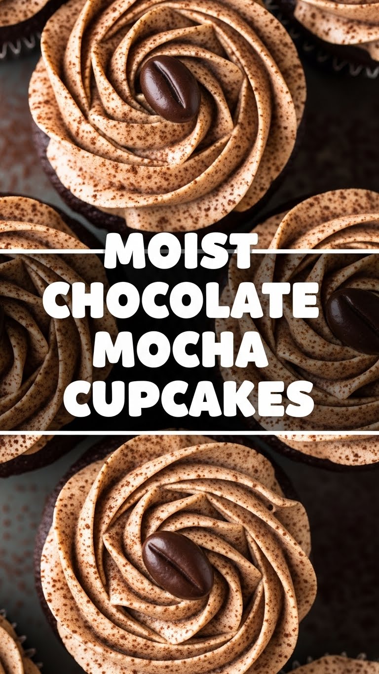 Moist Chocolate Mocha Cupcakes