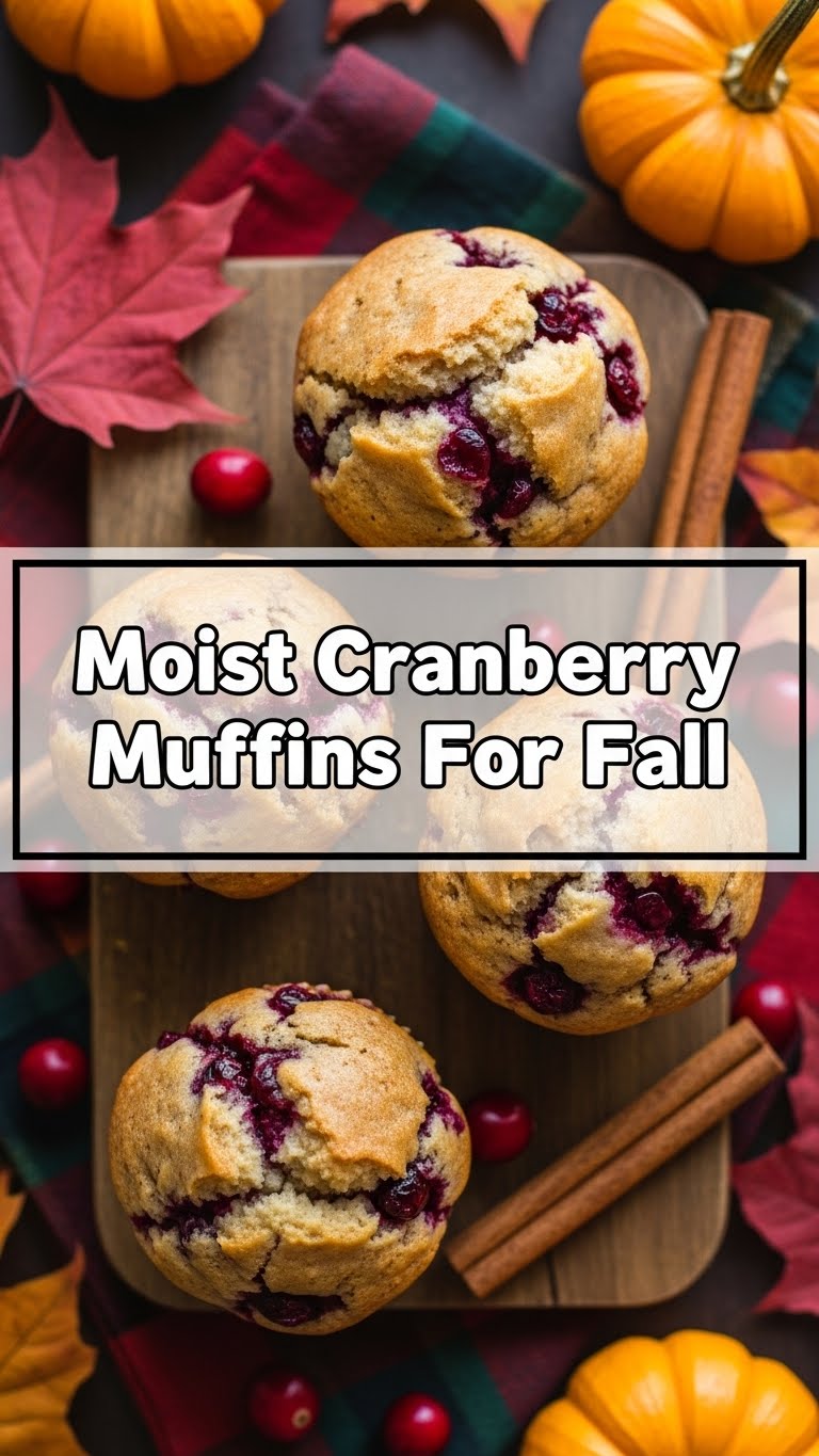 Moist Cranberry Muffins For Fall