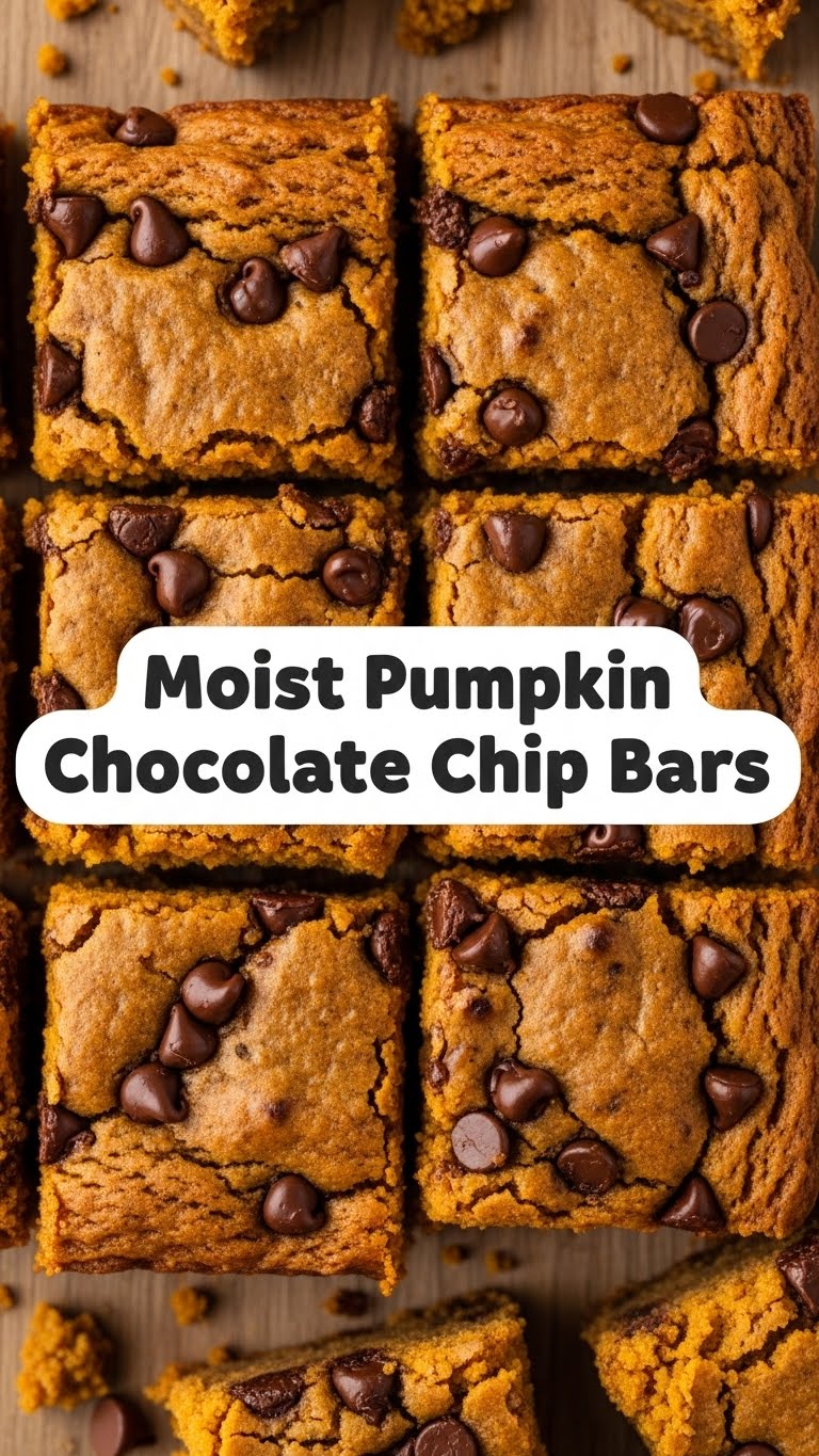 Moist Pumpkin Chocolate Chip Bars