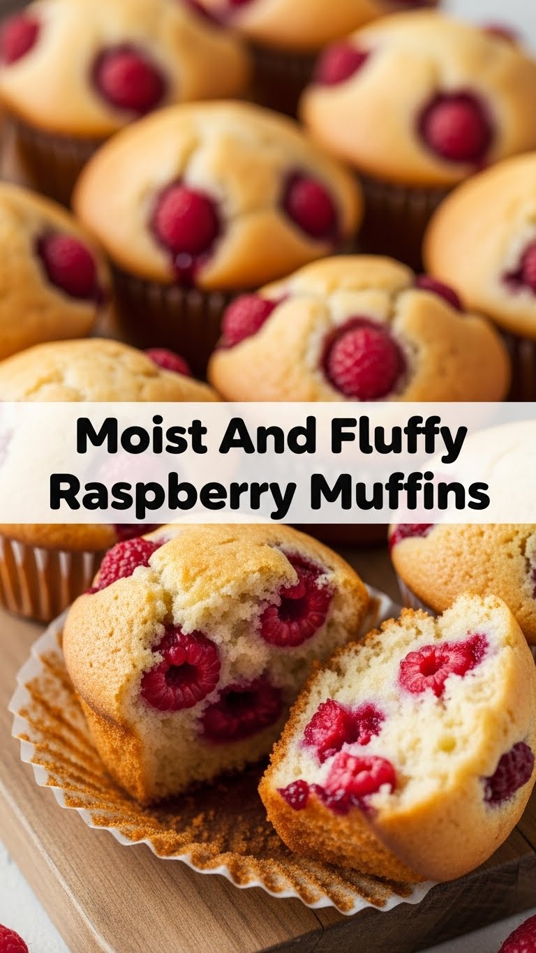 Moist And Fluffy Raspberry Muffins