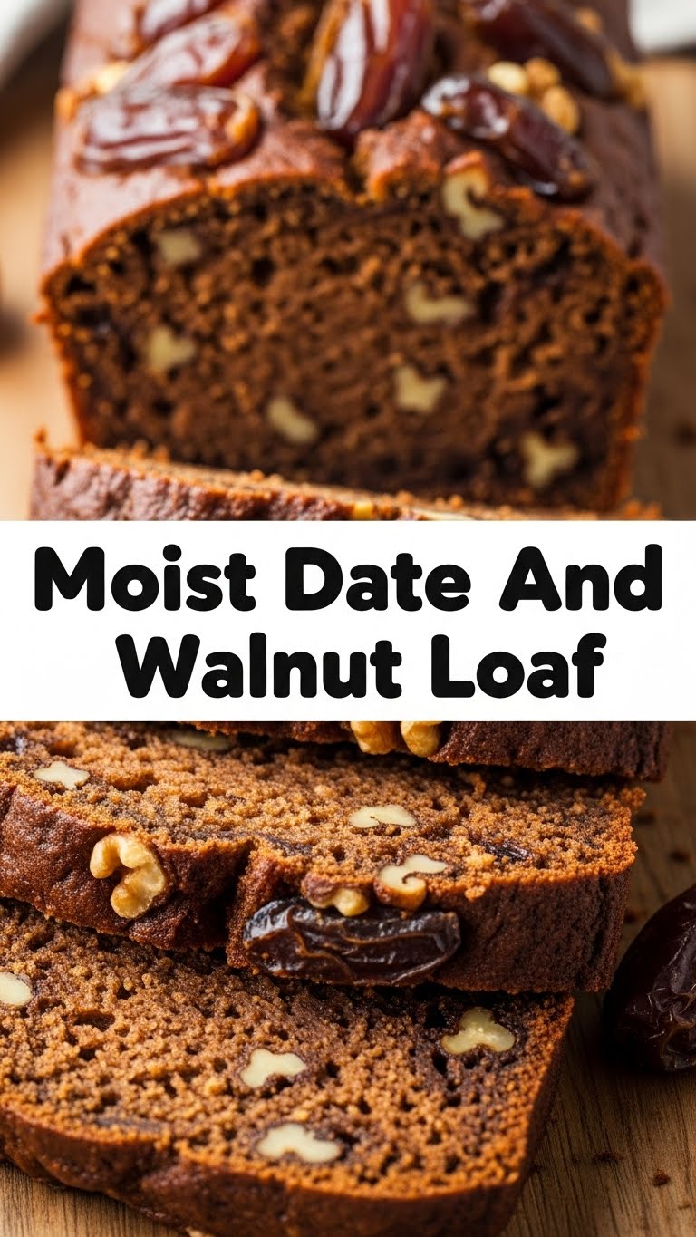 Moist Date And Walnut Loaf