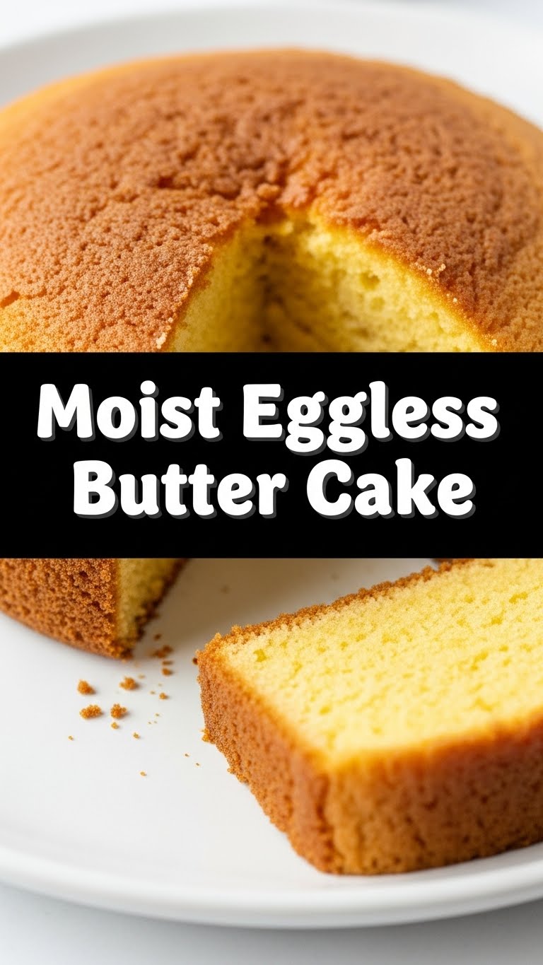 Moist Eggless Butter Cake