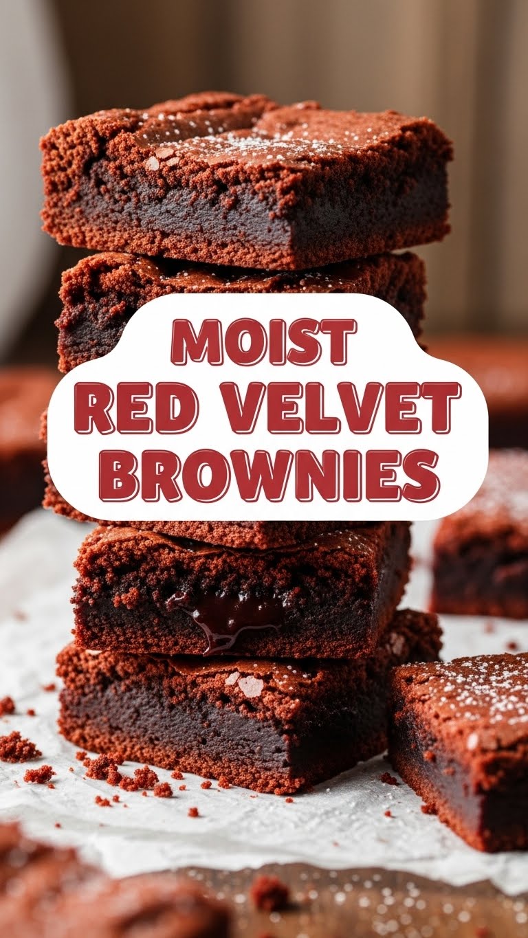 Moist Red Velvet Brownies