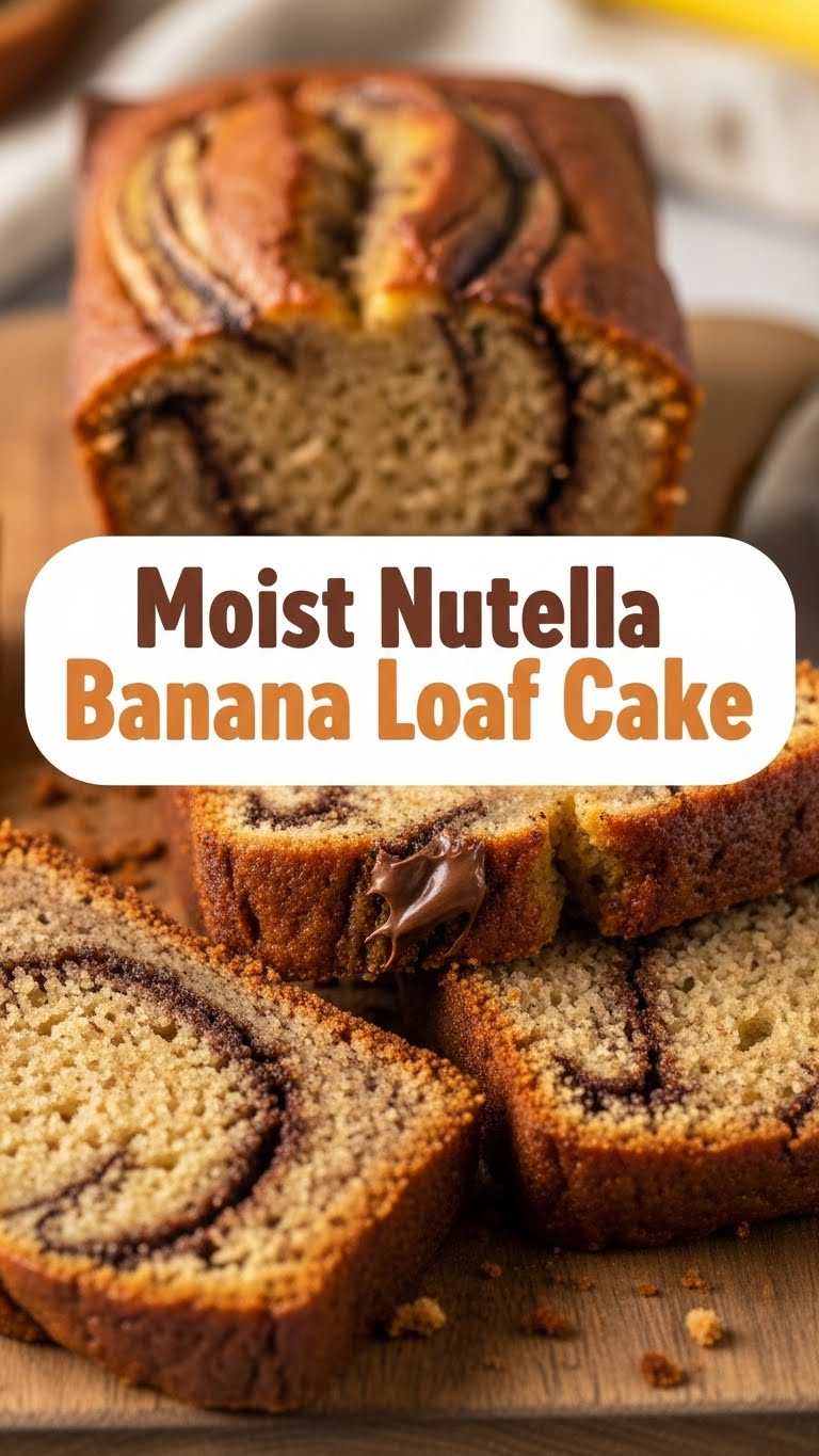 Moist Nutella Banana Loaf Cake