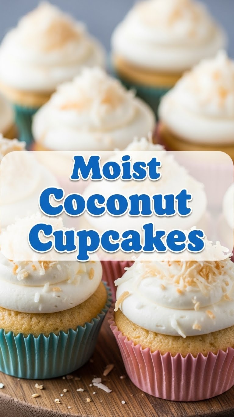 Moist Coconut Cupcakes