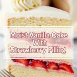 Moist Vanilla Cake With Strawberry Filling