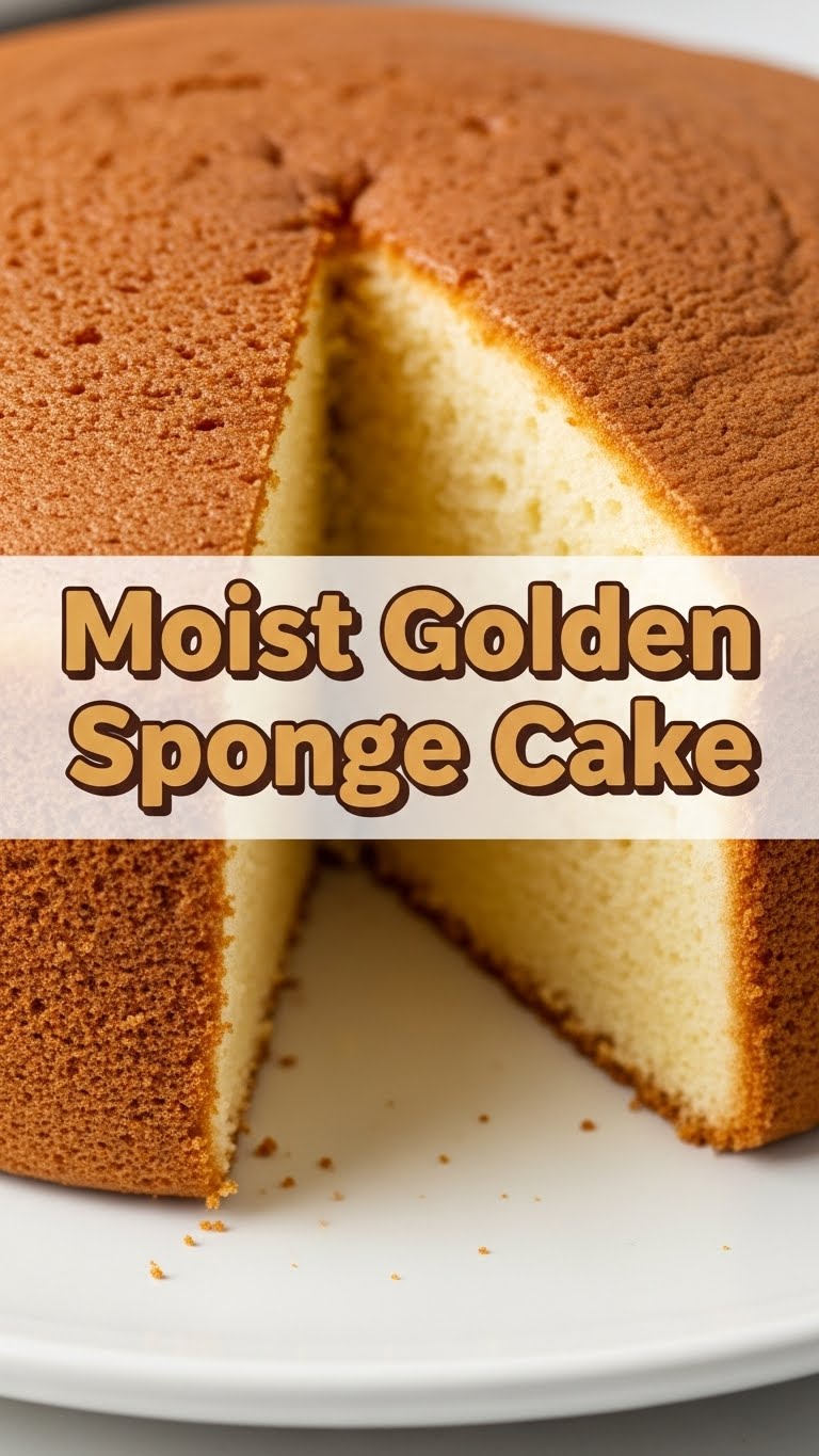 Moist Golden Sponge Cake