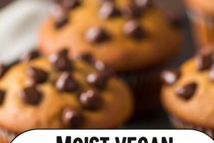 Moist Vegan Chocolate Chip Muffins