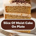 Slice Of Moist Cake On Plate