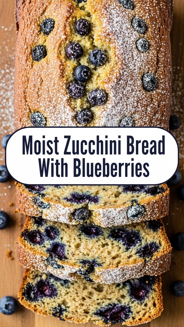 Moist Zucchini Bread With Blueberries