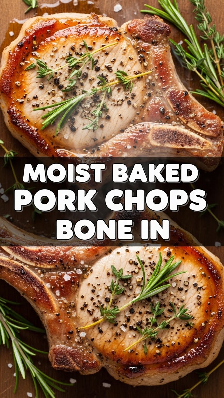 Moist Baked Pork Chops Bone In