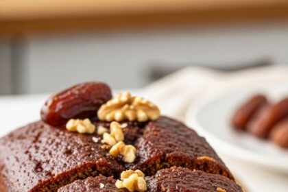 Moist Eggless Date Cake