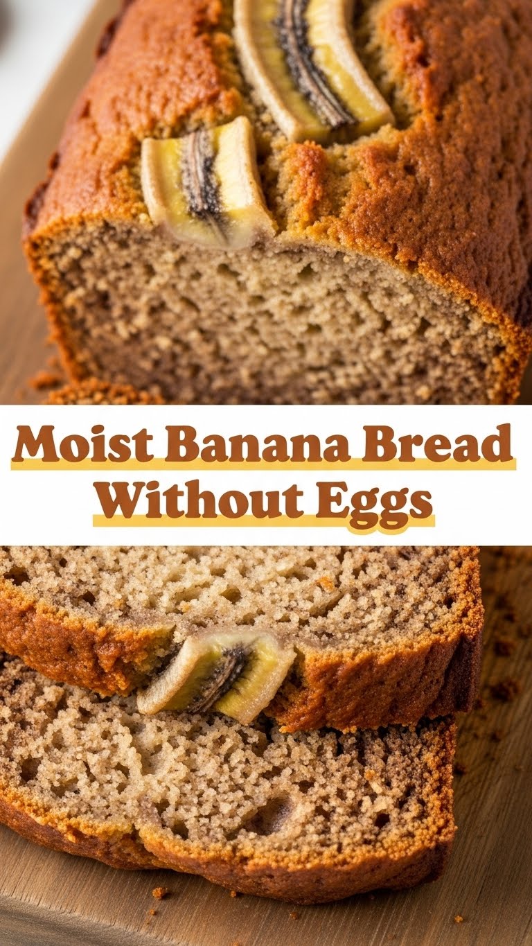 Moist Banana Bread Without Eggs