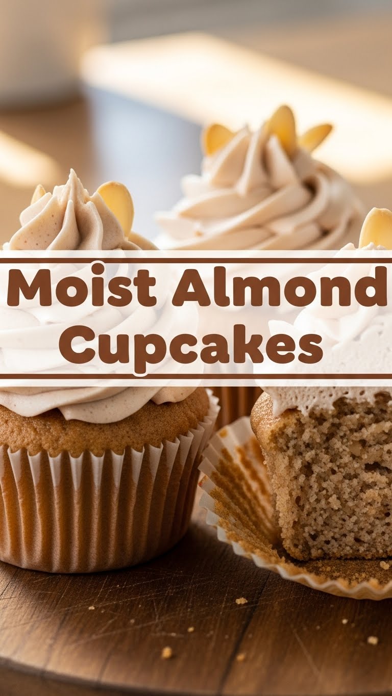 Moist Almond Cupcakes