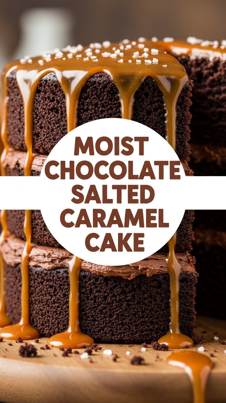 Moist Chocolate Salted Caramel Cake