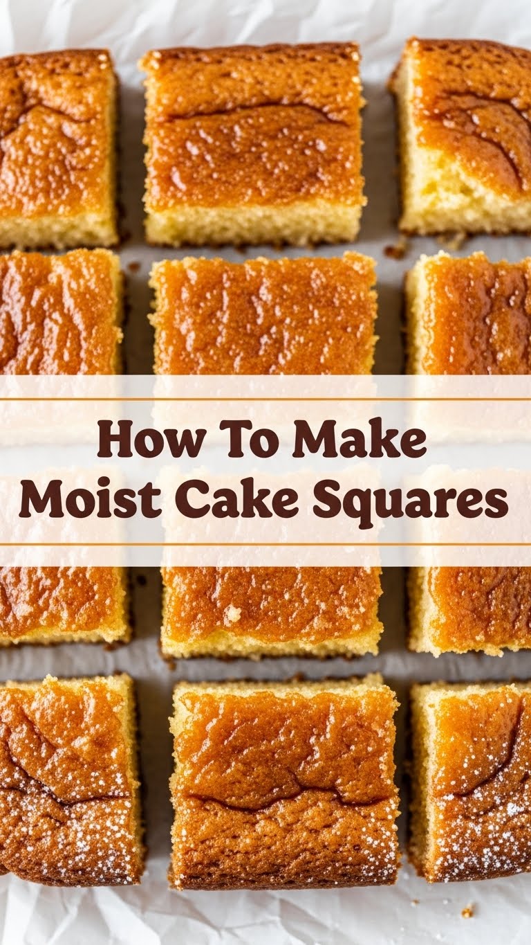 How To Make Moist Cake Squares