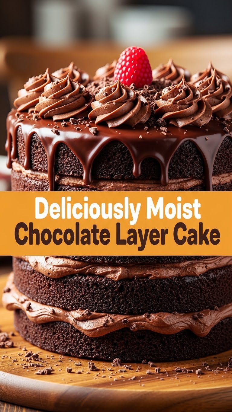 Deliciously Moist Chocolate Layer Cake