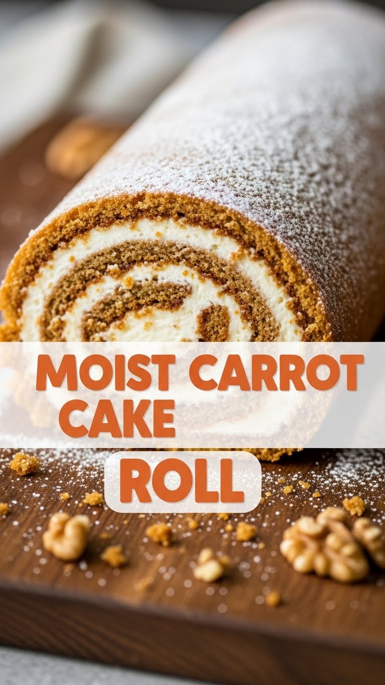 Moist Carrot Cake Roll