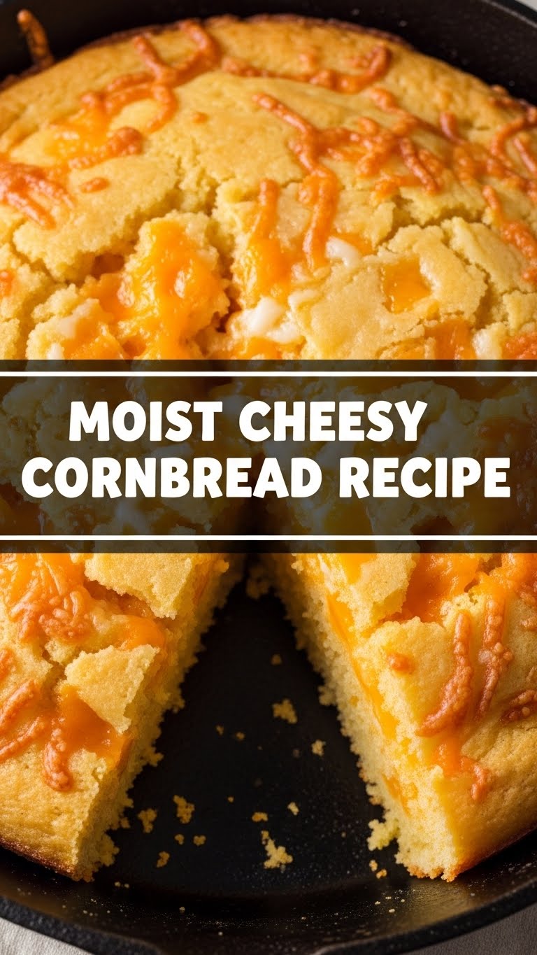 Moist Cheesy Cornbread Recipe
