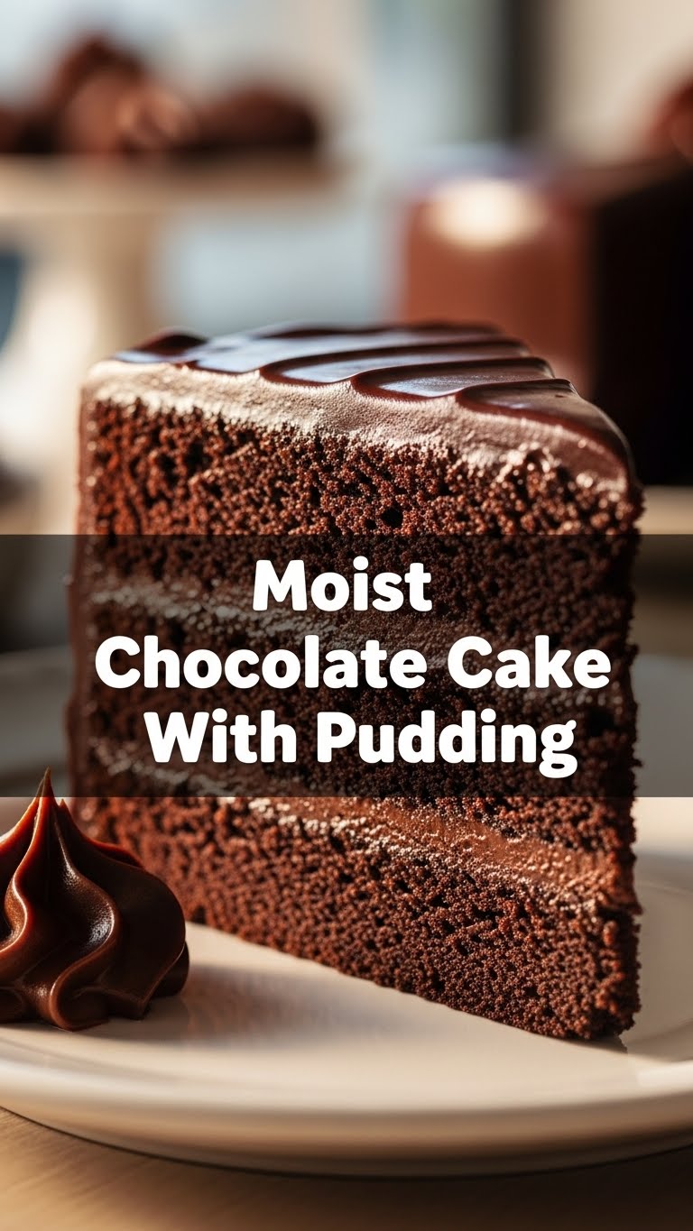 Moist Chocolate Cake With Pudding