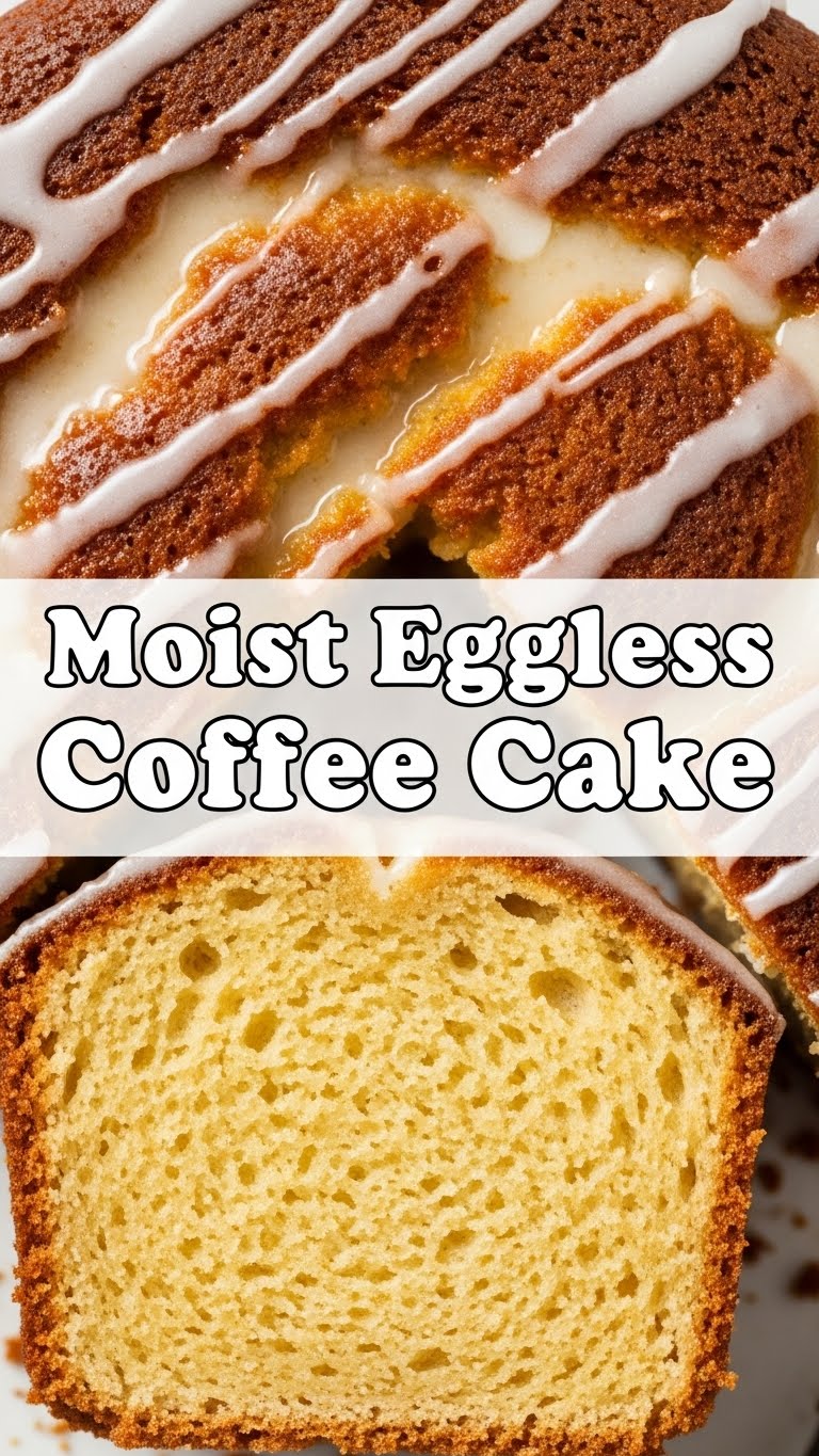 Moist Eggless Coffee Cake