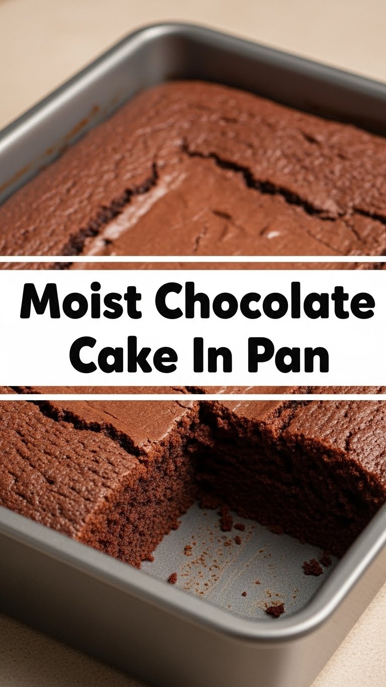 Moist Chocolate Cake In Pan