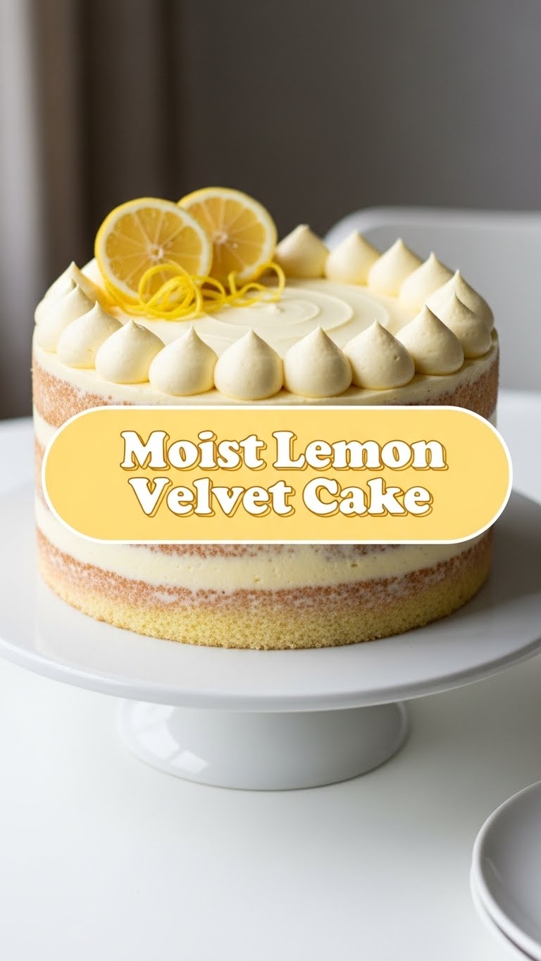 Moist Lemon Velvet Cake