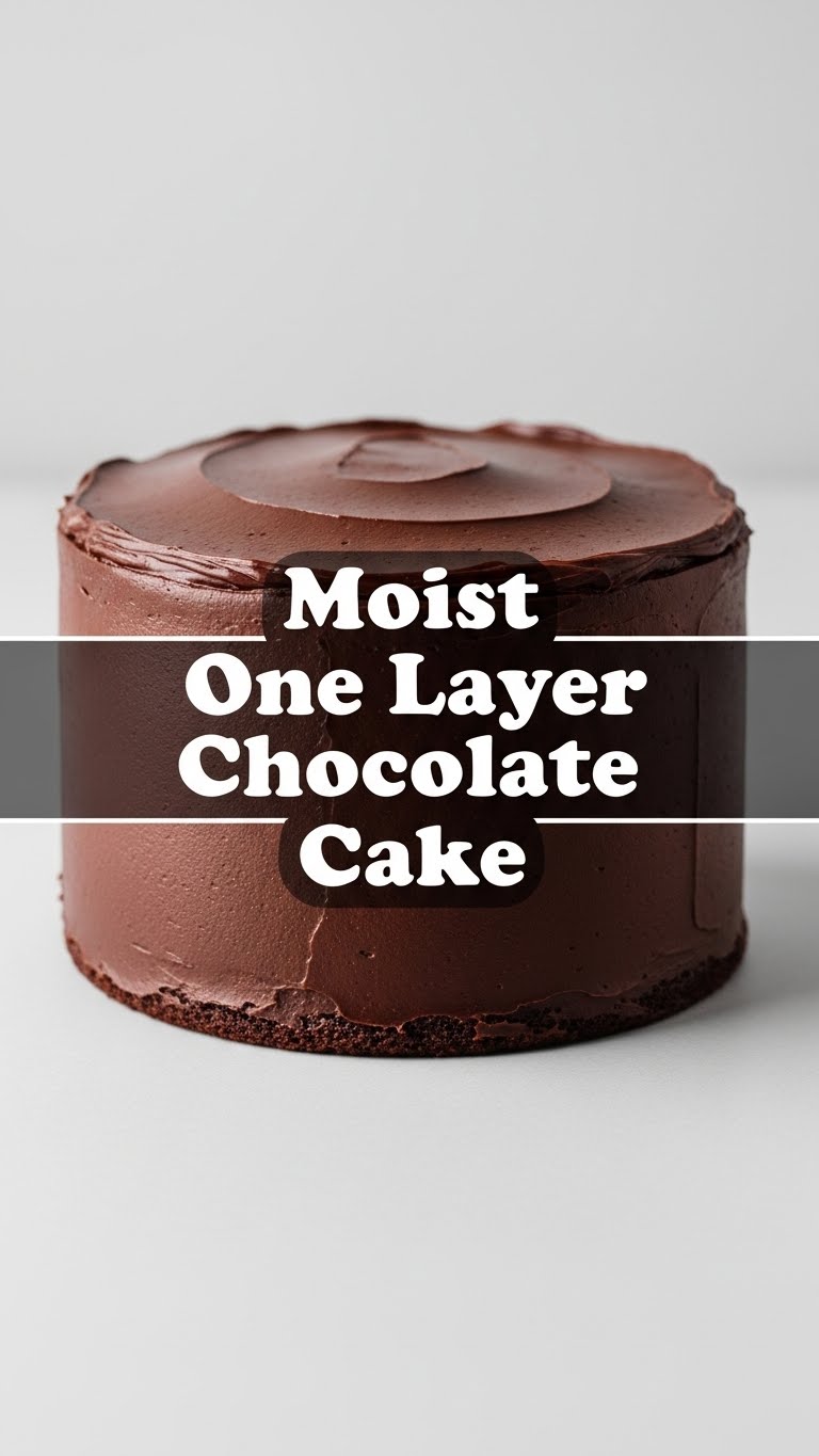 Moist One Layer Chocolate Cake