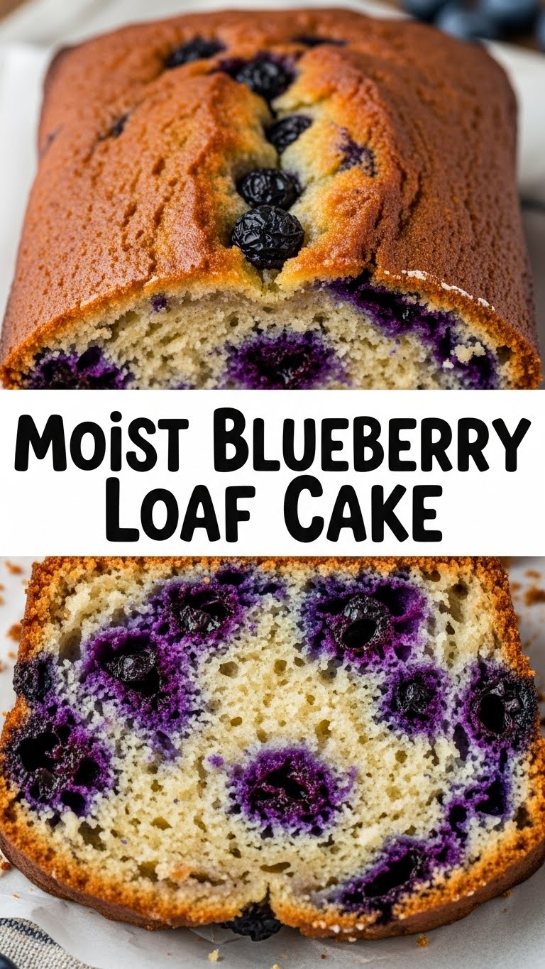 Moist Blueberry Loaf Cake
