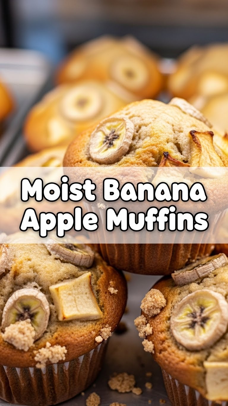 Moist Banana Apple Muffins