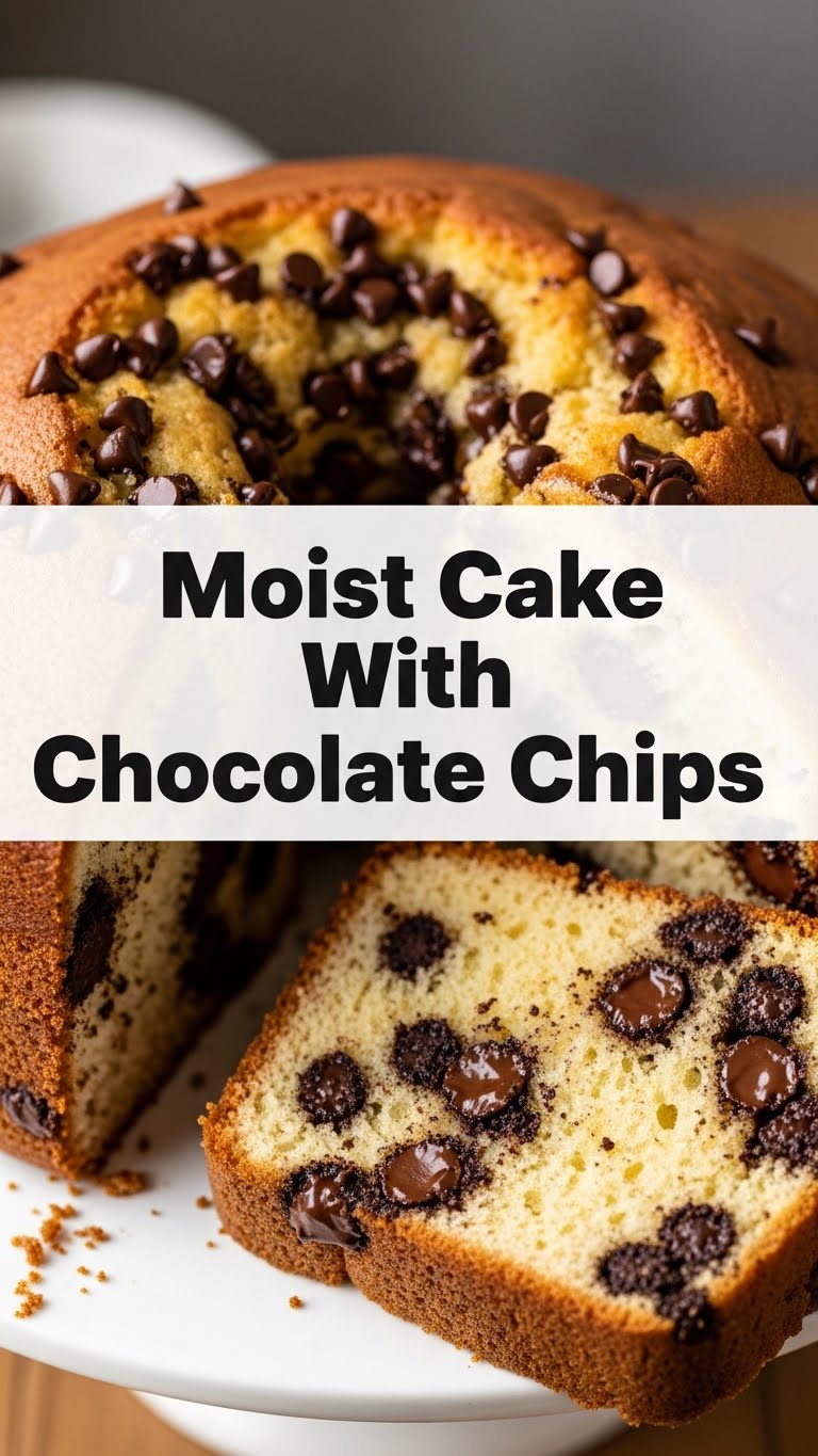 Moist Cake With Chocolate Chips