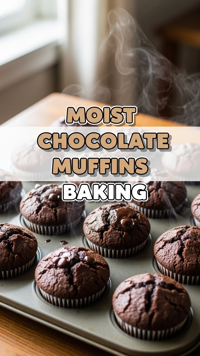 Moist Chocolate Muffins Baking
