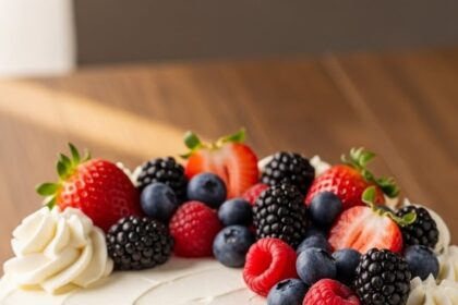 Moist Vanilla Cake With Berries