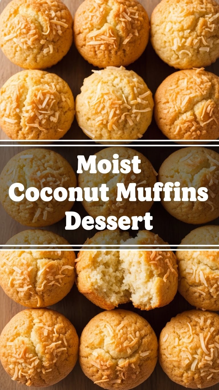 Moist Coconut Muffins Dessert
