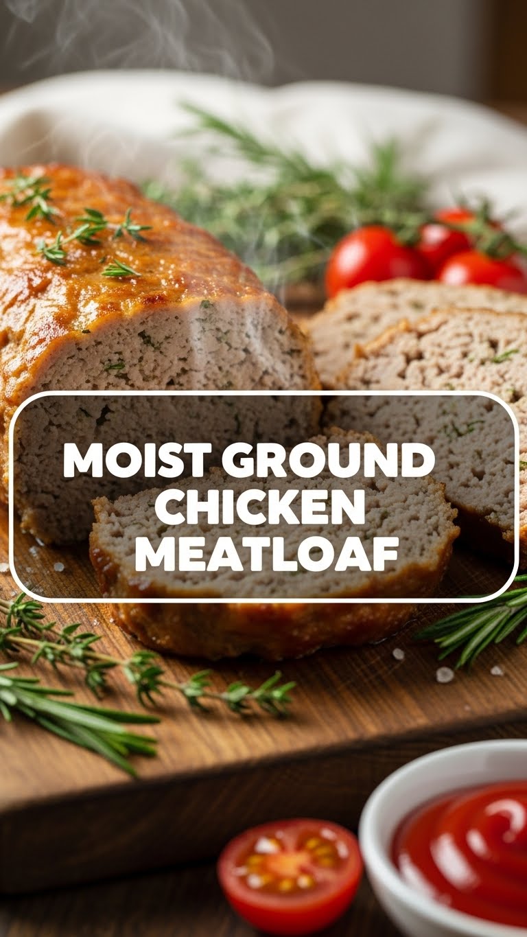 Moist Ground Chicken Meatloaf