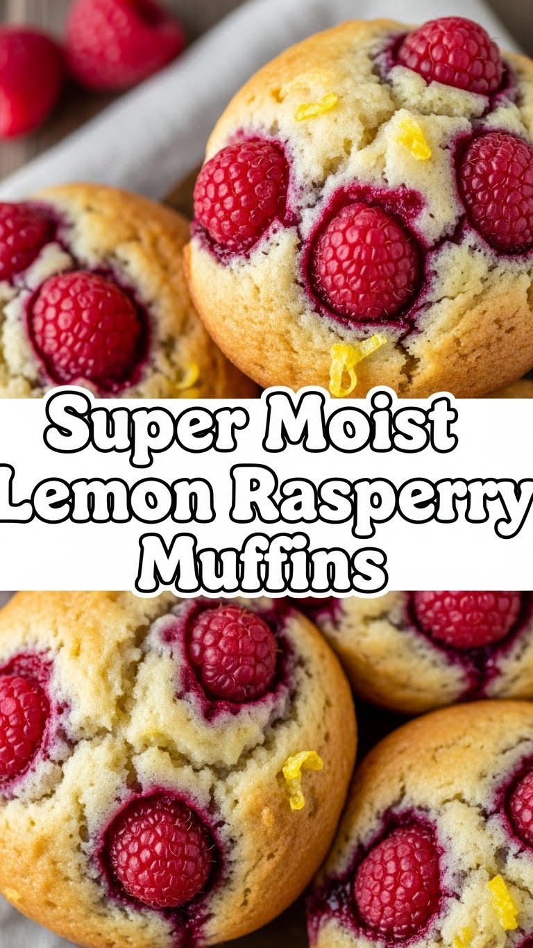Super Moist Lemon Raspberry Muffins