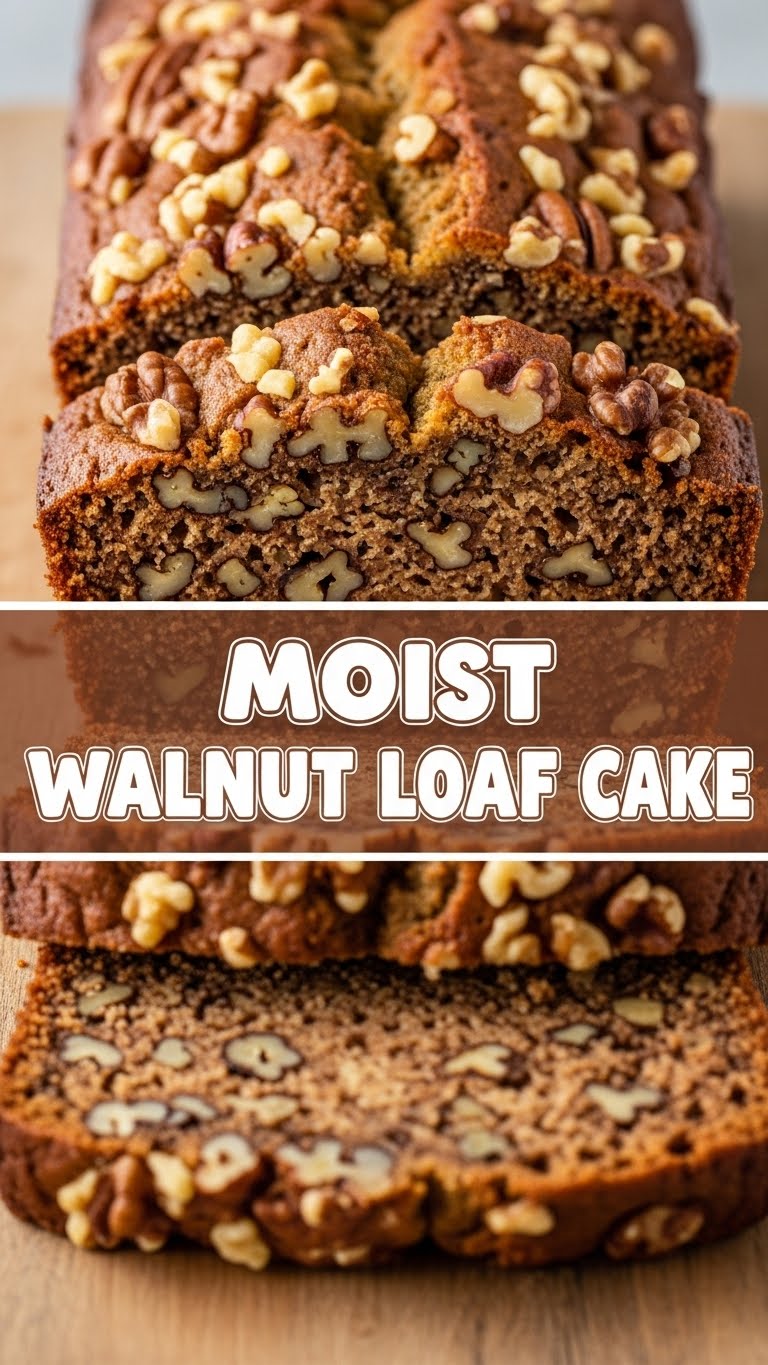 Moist Walnut Loaf Cake