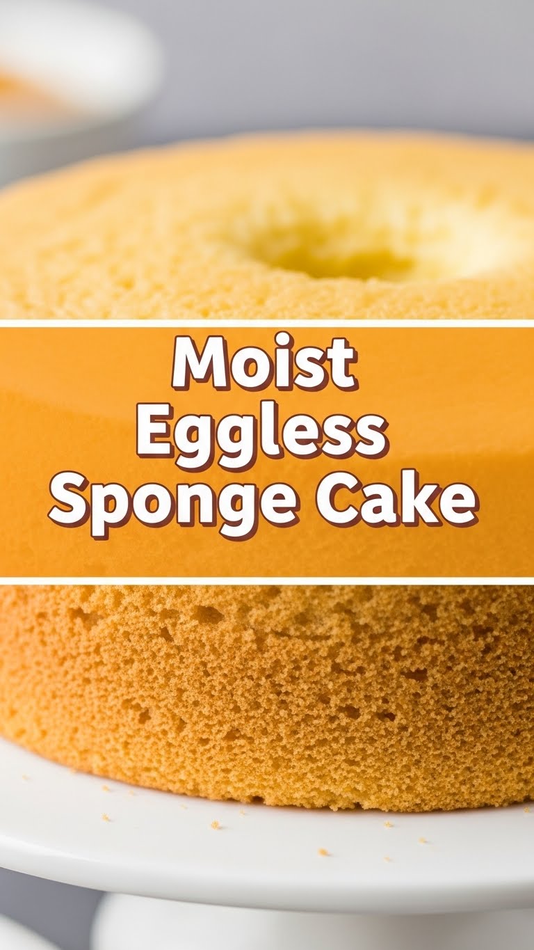 Moist Eggless Sponge Cake