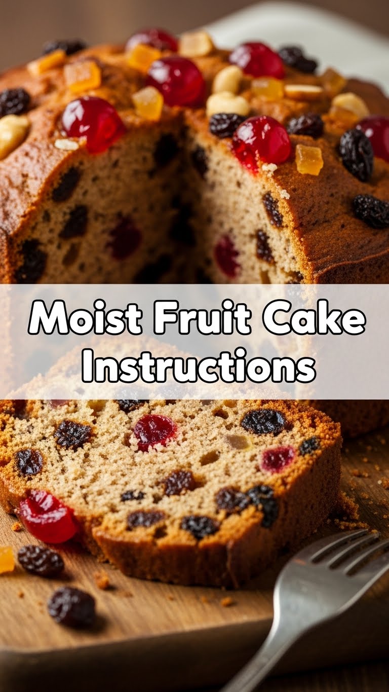 Moist Fruit Cake Instructions