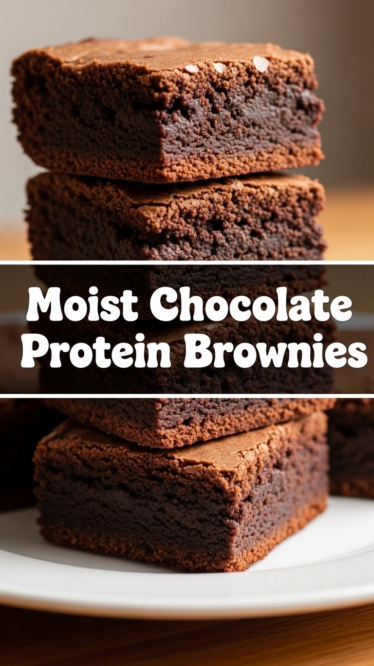 Moist Chocolate Protein Brownies