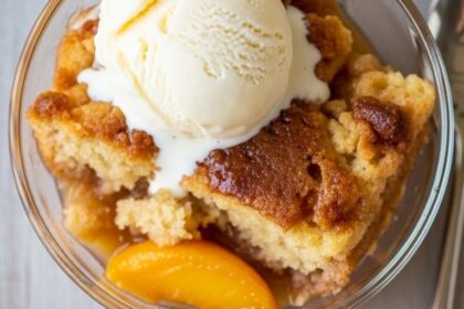 Peach Dump Cake Easy