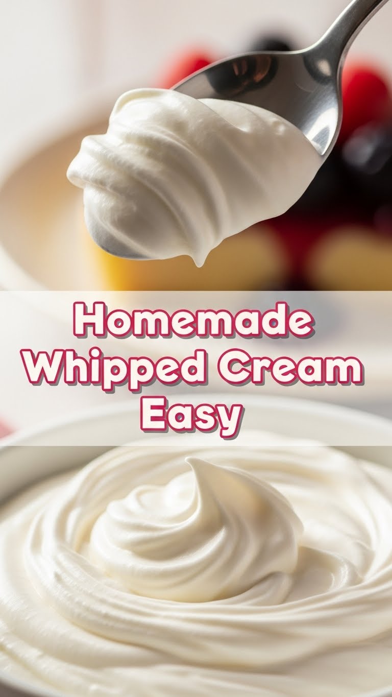Homemade Whipped Cream Easy
