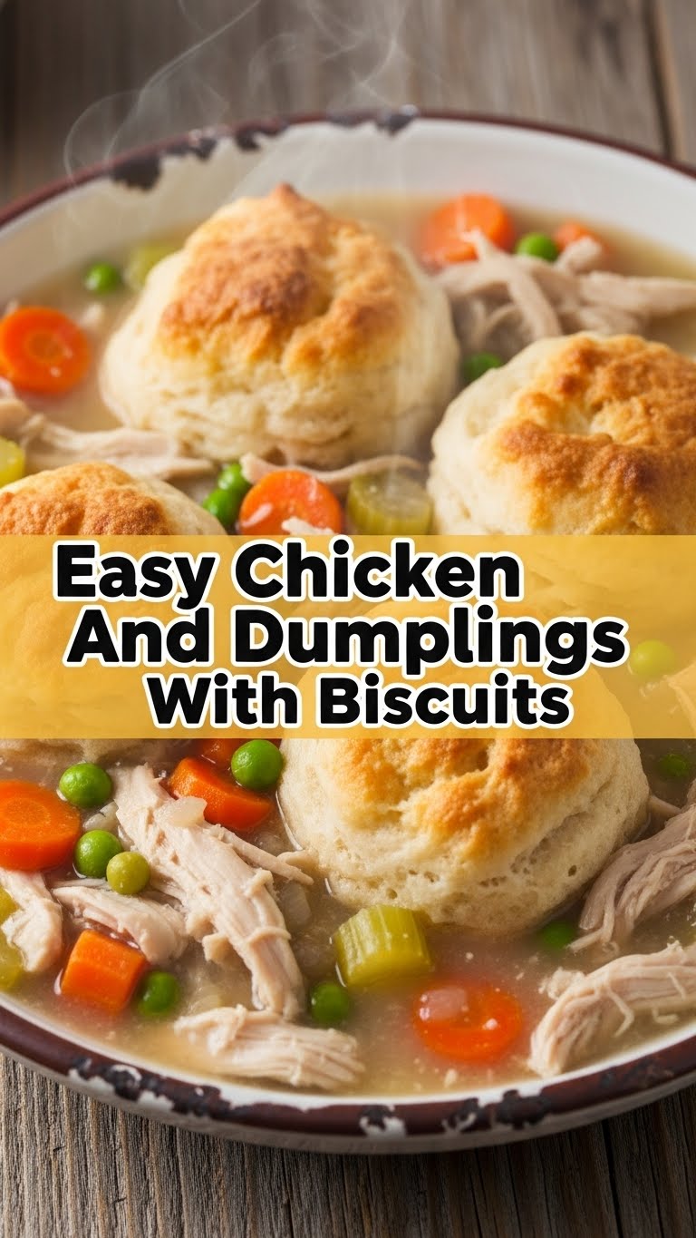 Easy Chicken And Dumplings With Biscuits