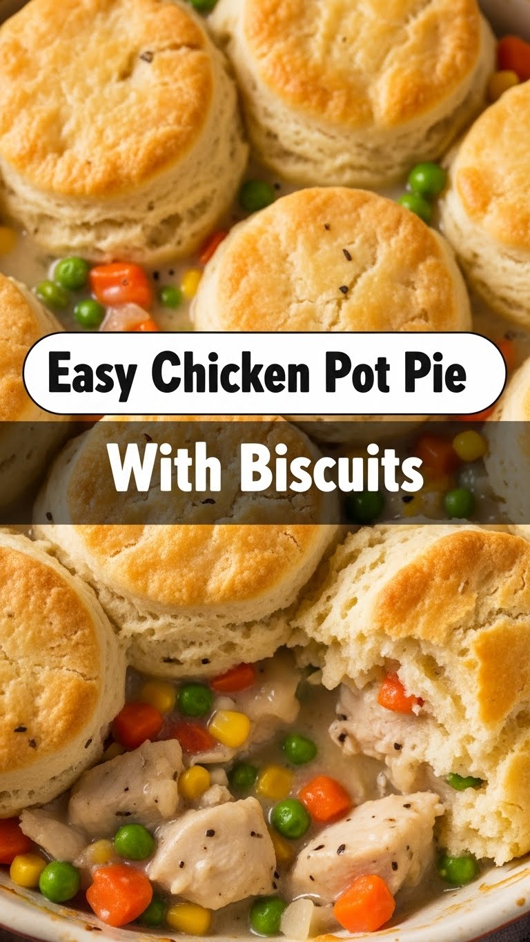 Easy Chicken Pot Pie With Biscuits