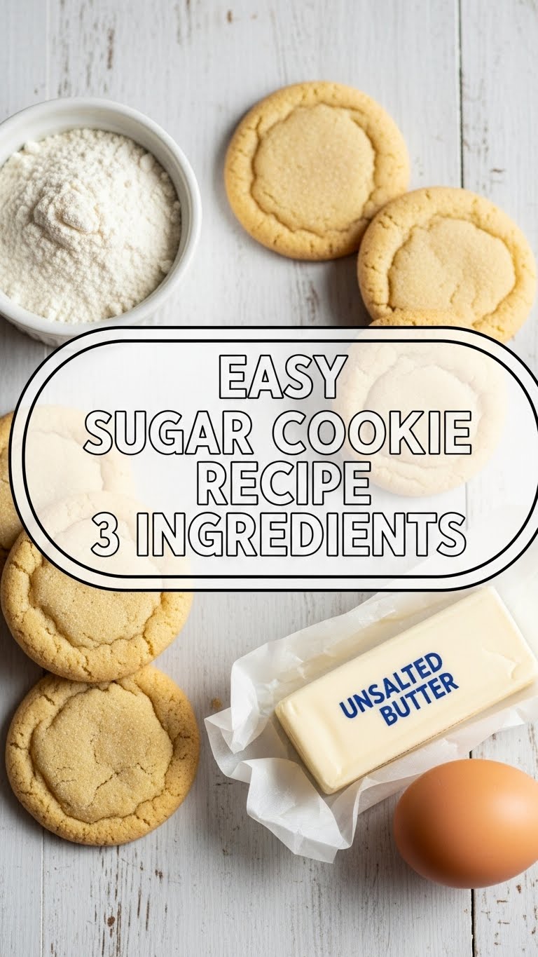 Easy Sugar Cookie Recipe 3 Ingredients