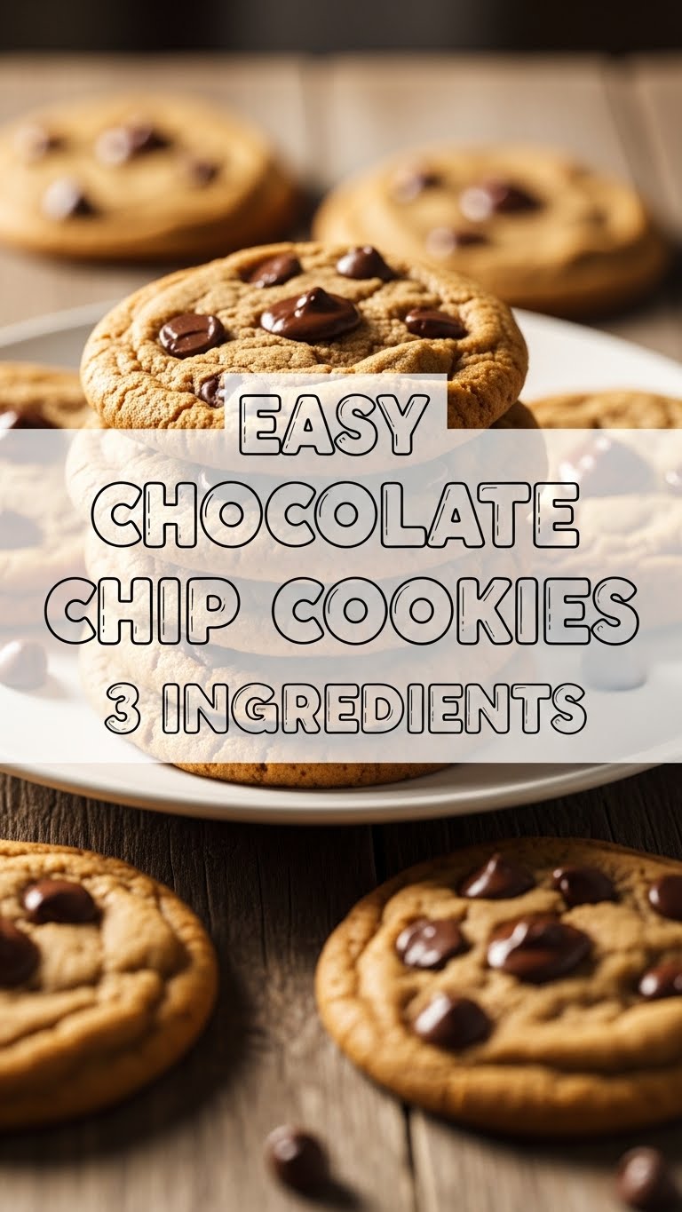 Easy Chocolate Chip Cookies 3 Ingredients