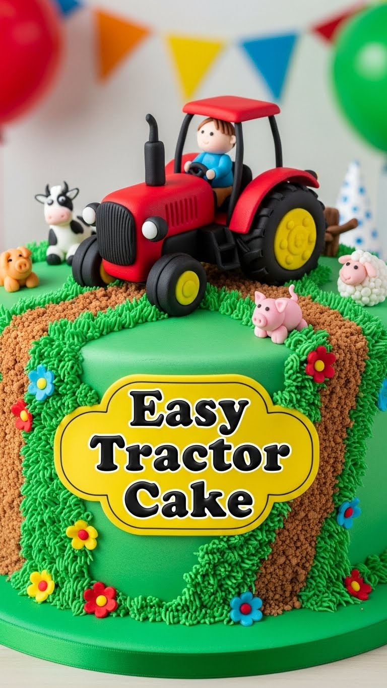 Easy Tractor Cake