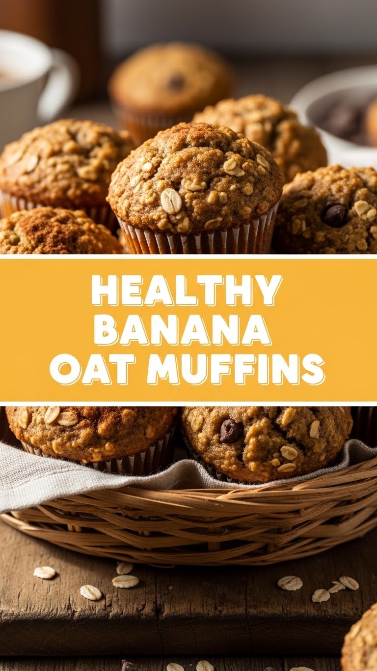 Healthy Banana Oat Muffins