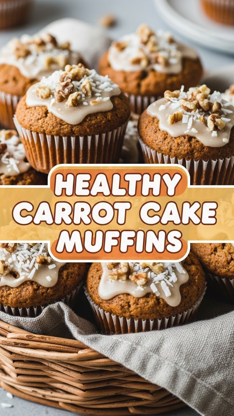 Healthy Carrot Cake Muffins