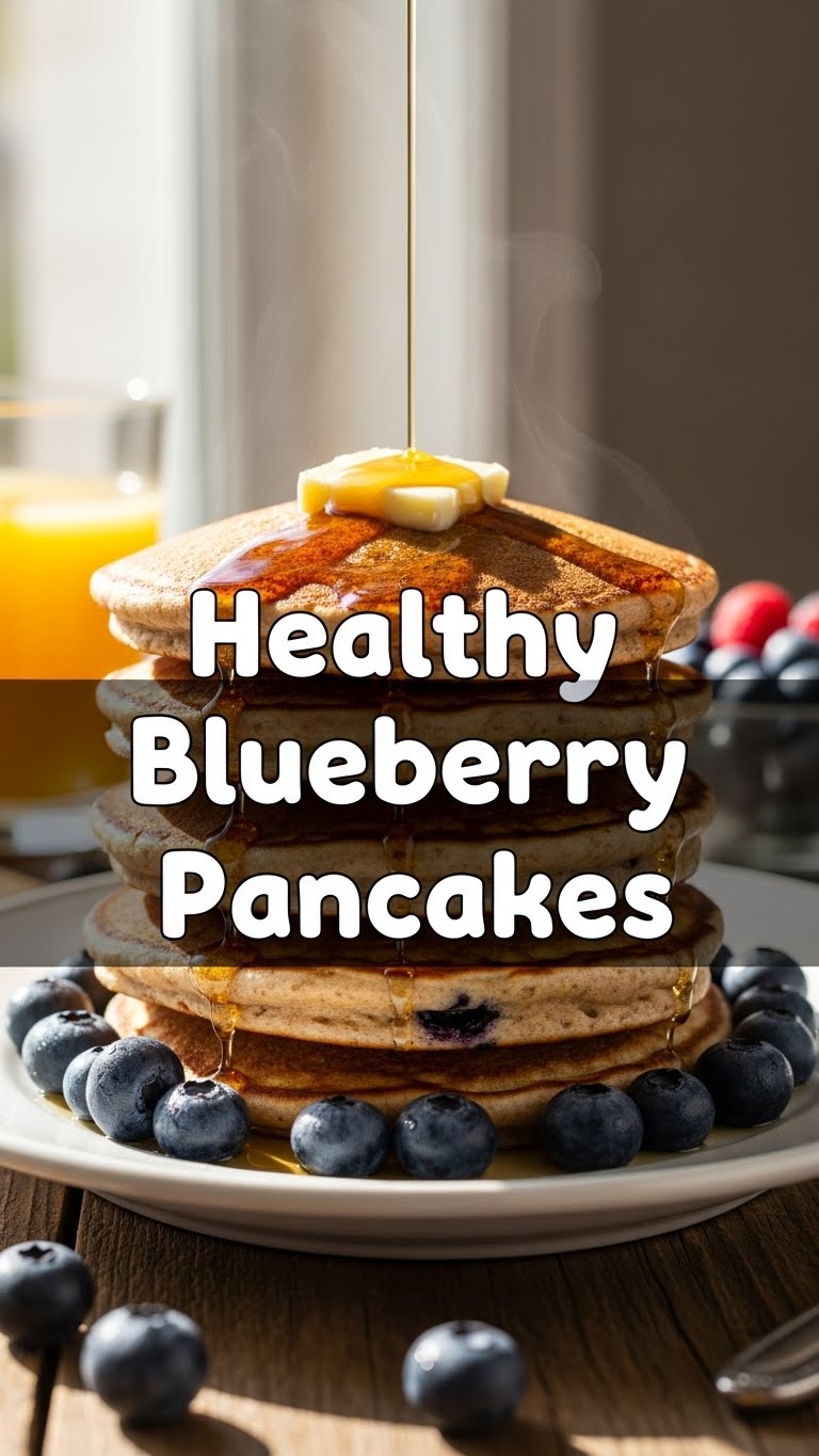 Healthy Blueberry Pancakes